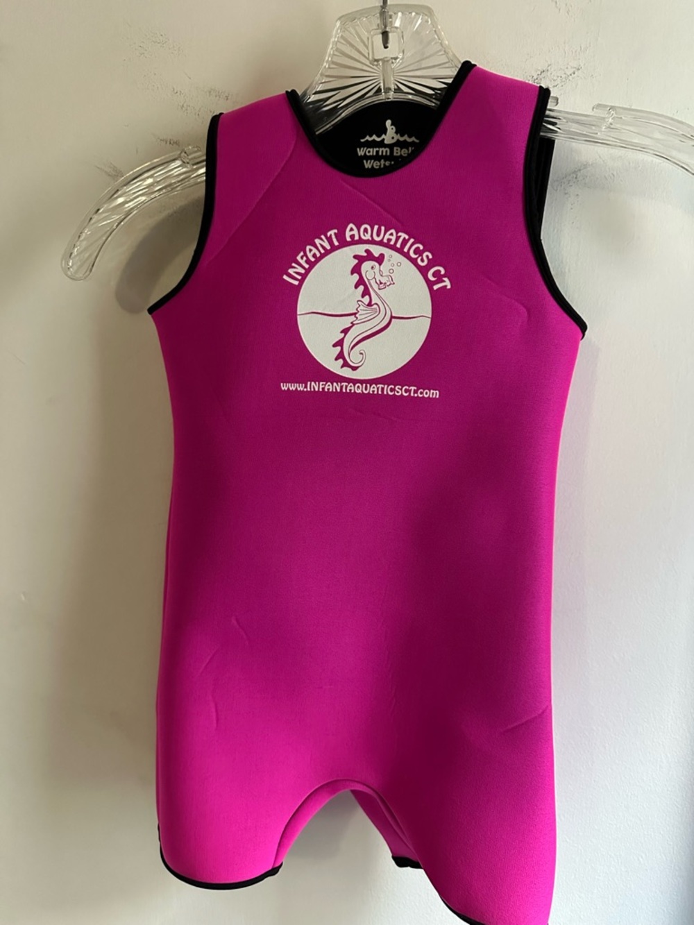 Warm Belly Infant Aquatics CT Pink Neoprene Wetsuit Float Suit Medium Swim Train